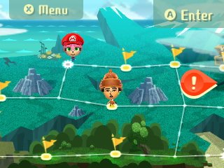 Map screen in Miitopia.