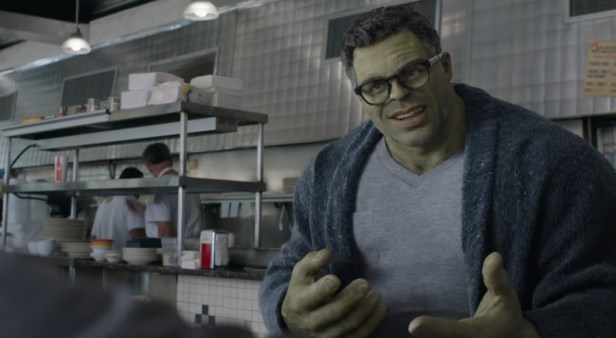 The Hulk in glasses in The Avengers.