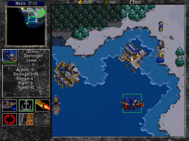A human naval base in Warcraft II